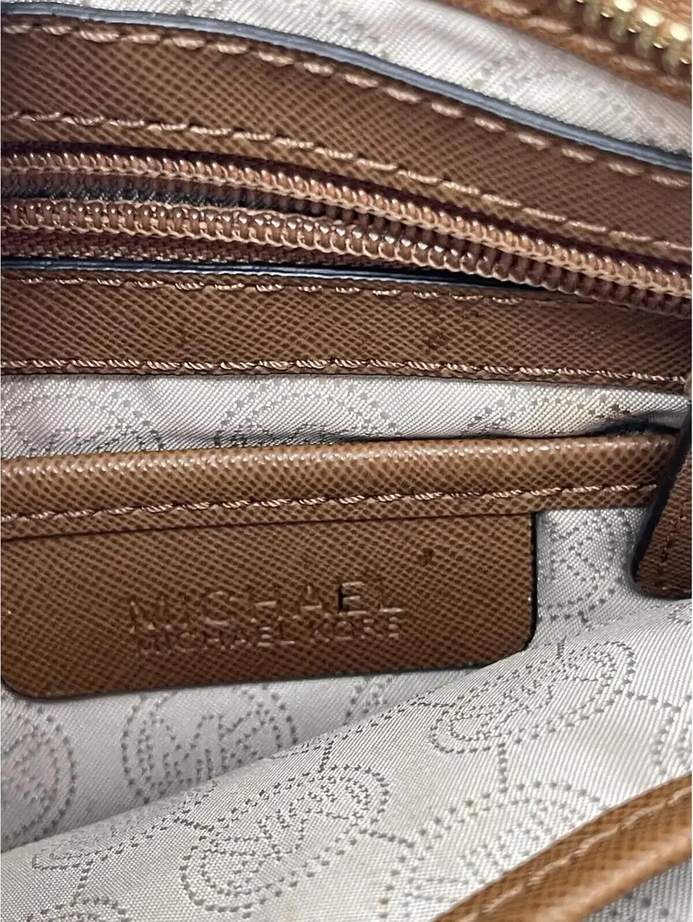 Michael Kors Bedford Luggage Brown Crossbody Bag Women’s Saffiano‎ Leather